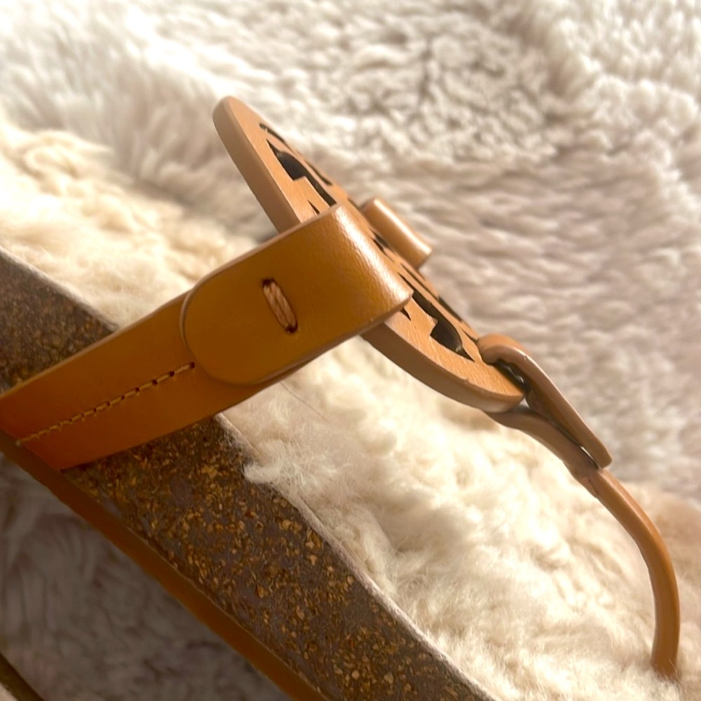TORY BURCH Miller Cloud Shearling Logo Slide Sandals TB slide